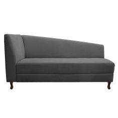 Imagem de Diva Recamier Heitor 185cm Lado Direito Linho Cinza escuro