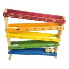 Imagem de Rola Bolinha Madeira Brinquedo Educativo Pedagogico Newart