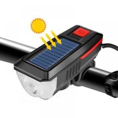 Imagem de Farol De Bicicleta Led T6 600 Lumens Usb E Solar 2000Mah - Relet
