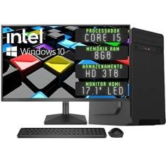 Imagem de Computador Completo 3green Desktop Intel Core i5 8GB Monitor HDMI HD 3TB Windows 10 3D-048