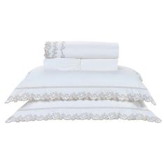 Imagem de Jogo de Lençol King 4 Peças 100% Algodão Percal 200 Fios Yara