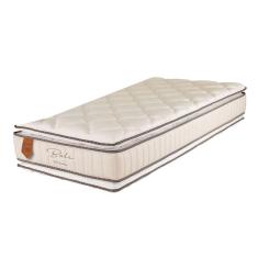 Imagem de Colchão Solteiro 78x188x28 Bali Prorelax Molas Ensacadas Pillow Top Duplo - Bege