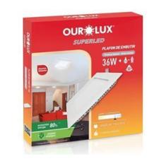 Imagem de Plafon de Embutir Led Quadrado 36W 6400K 03203 Ourolux