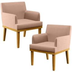 Imagem de Kit 02 Poltronas Decorativas Para Sala de Estar e Recepção Beatriz W01