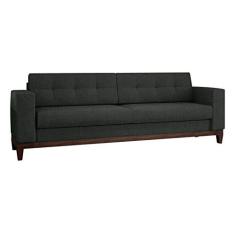 Imagem de Sofá 3 Lugares Living Base de Madeira Linho Cotton Grafite 210cm