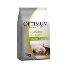 Imagem de Ração Optimum Para Gatos Adultos 1+ Anos Sabor Frango 3Kg