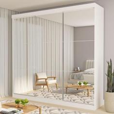 Imagem de Guarda-Roupa Casal Isabela 3 Portas De Correr Espelhado 4 Gavetas Bran