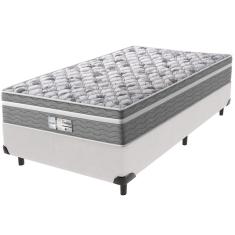 Imagem de Cama Box Branco e Colchão Evolution Molas Ensacadas Solteiro Probel