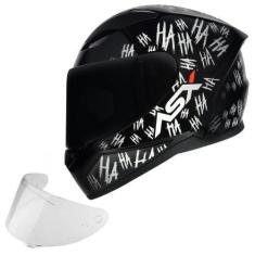 Imagem de Capacete Para Motociclista HAHA Novo Axxis ASX City Fun + Viseira Fumê