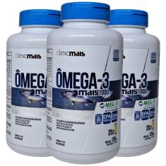 Imagem de Ômega 3 Óleo de Peixe 90 Cápsulas de 1000mg Kit com 3