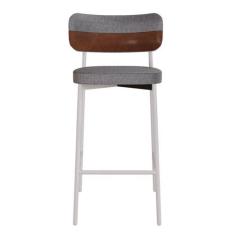 Imagem de Banqueta Alloa Fixa com 4 Pés 50 X 44,7 X 163,5cm com 1 Unidade Cinza/Whisky/Branco Epoxi