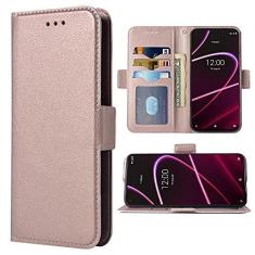 Imagem de WWAAYSSXA Compatível com T-Mobile Revvl 5G carteira capa alça de pulso couro flip capa suporte suporte acessórios celulares capas de telefone para celular Tmobile Revvl5G T Mobile TCL Revel G5 T790W