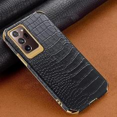 Imagem de Capa de telefone com textura de crocodilo para Samsung Galaxy Note 20 Ultra S21 S20 S10 Plus A72 A52 A51 A71 A50 A70 Capa de suporte magnético, preta sem suporte, para nota 10 Plus