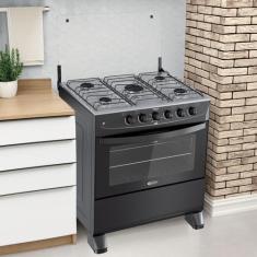 Imagem de Fogão de Piso a Gás 5 Bocas Acendimento Automático Delicato Plus Preto