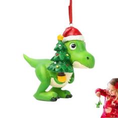 Imagem de Ornamento de dinossauro de resina de Natal, Ornamento de vaca de Natal de resina | Ornamentos internos lembrancinhas para festas Decorações de animais de desenho animado | Ornamentos de estatuetas de