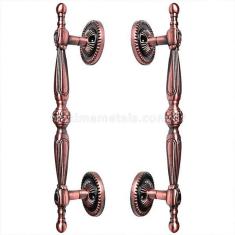 Imagem de Puxador Duplo Berlin 280Mm Cobre Antigo Porta Pivotante