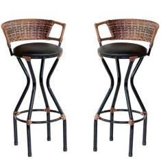 Imagem de Kit 2 Banquetas Charme Assento Estofado para Área Gourmet  - Coage Móv