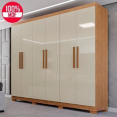 Imagem de Guarda-Roupa De Casal 100% Mdf 6 Portas 4 Gavetas Valencia - Tudo De M