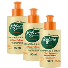 Imagem de Kit Com 3 Creme Para Pentear Kolene Original 90ml
