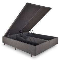 Imagem de Base Box Baú Queen 158X198 Cm Linho Cinza  - Cama Inhouse