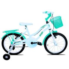Imagem de Bicicleta Aro 16 Forss Hello C/cestinha e Rodinhas - Pink, Branco, Tur