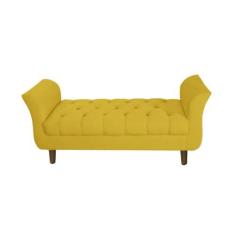 Imagem de Recamier Estofado Para Quarto Closet 160 cm Grécia Suede Amarelo - INC