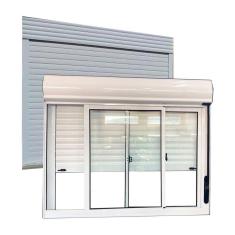 Imagem de Janela De Aluminio Com Persiana Branco Integrada 140x120cm