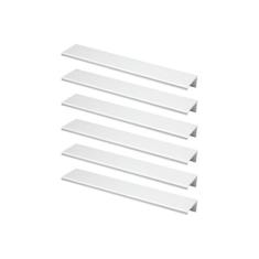 Imagem de Puxadores para Móveis Slim Alumínio 128mm Proteção Antiviral Conjunto de 6 (Cromado Fosco)