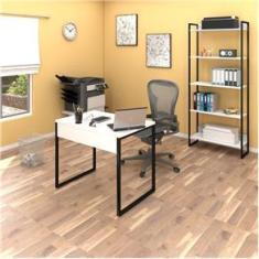 Imagem de Conjunto Escritório Mesa 90 e Estante Studio Industrial M18  - Mpozenato