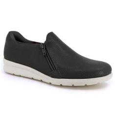 Imagem de Tênis Casual Feminino Zíper Preto Usaflex MM1801-Feminino