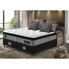 Imagem de Cama Box King Colchão Pillow Top + Box 193X203x70 Molas Ensacadas Cama Inbox Abstrato