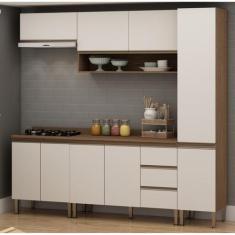 Imagem de Cozinha Modulada 6 Peças Com Tampo 9 Portas 3 Gavetas Itapema - Genial