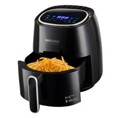 Imagem de Fritadeira sem Óleo Mallory Air Fryer Digital Premium 5,5 Litros, Timer, Preto/Prata