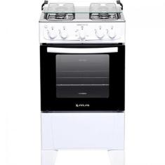 Imagem de Fogão 4 Bocas Atlas Mônaco Plus Branco com Mesa Inox - Bivolt, Branco,