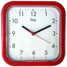 Imagem de Relógio Quadrado  Fundo Liso 25Cm