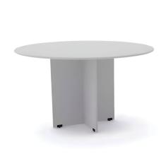 Imagem de Mesa De Reunião Redonda Maxxi 110X74cm Pe Painel Cinza Cristal Pandin