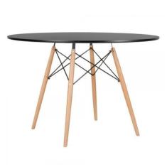 Imagem de Mesa Eames Eiffel Wood Tampo De Madeira 110cm Preto