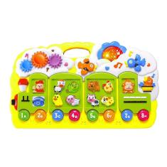 Imagem de Piano Infantil Educativo em Português Trenzinho Sons de bichos Músicas