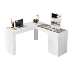 Imagem de Escrivaninha Canto Penteadeira Star com Vidros de Correr - Mobler, Bra