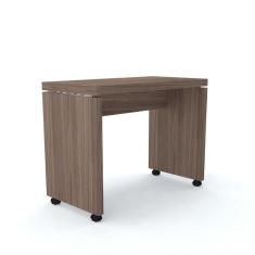 Imagem de Mesa Aparador 90 x 50 cm Pé Painel com Rodízio PE50 em MDP Cor Walnut