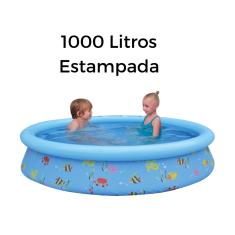 Imagem de Piscina Inflável Infantil Estampa Divertida-1000Litros-Bel