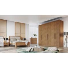 Imagem de Guarda Roupa Casal 6 Portas 4 Gavetas - New Vértice-Cumaru - Móveis No