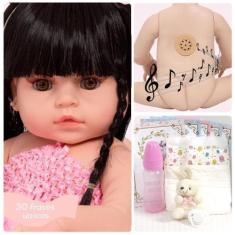 Imagem de Boneca Bebê Reborn Coelhinha 46cm Vinil Siliconado Atóxico - Cegonha R