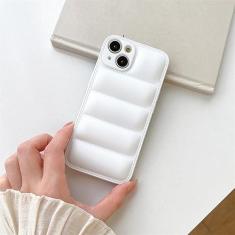 Imagem de Capa de telefone de couro de silicone macio de luxo para iPhone 14 13 12 11 Pro Max 7 8 Plus X XR XS Max SE 2022 Capa de proteção de lente de câmera, branca, para iPhone 13