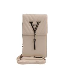 Imagem de Bolsa carteira feminina transversal porta celular - Glória W & V, Bege