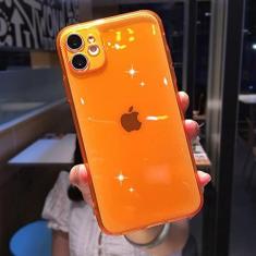 Imagem de Capa de telefone transparente candy color glitter para iphone 13 11 12 pro 12 mini x xr xs max se 2020 7 8 plus 6 6s capa de silicone macio, o, para iphone 11