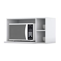 Imagem de Armário De Cozinha Modulado Suporte Nicho p- Microondas Americana 80x44cm Branco - Henn