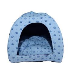 Imagem de Cama Pet 2x1 Casinha Cabana Toca Almofada Cães Gato G