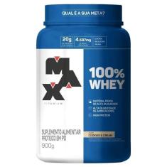 Imagem de Whey Protein 100% - 900g - Cookies & Cream - Max Titanium