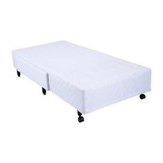Imagem de Cama Box Solteiro Americano Com Gaveta Mega Colchões Branco - 096X203